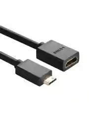 Черный кабель UGREEN (20137) Mini HDMI Male to HDMI Female Adapter. Длина: 22 см. Цвет: черный