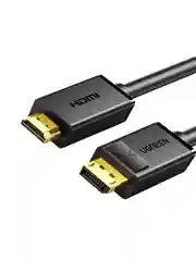 Черный кабель UGREEN DP101 (10203) DP Male to HDMI Male Cable. Длина: 3м. Цвет: черный