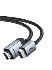 Серый кабель UGREEN DP119 (25491) DP to HDMI 4K Cable. Длина: 3м. Цвет: черно-серебристый