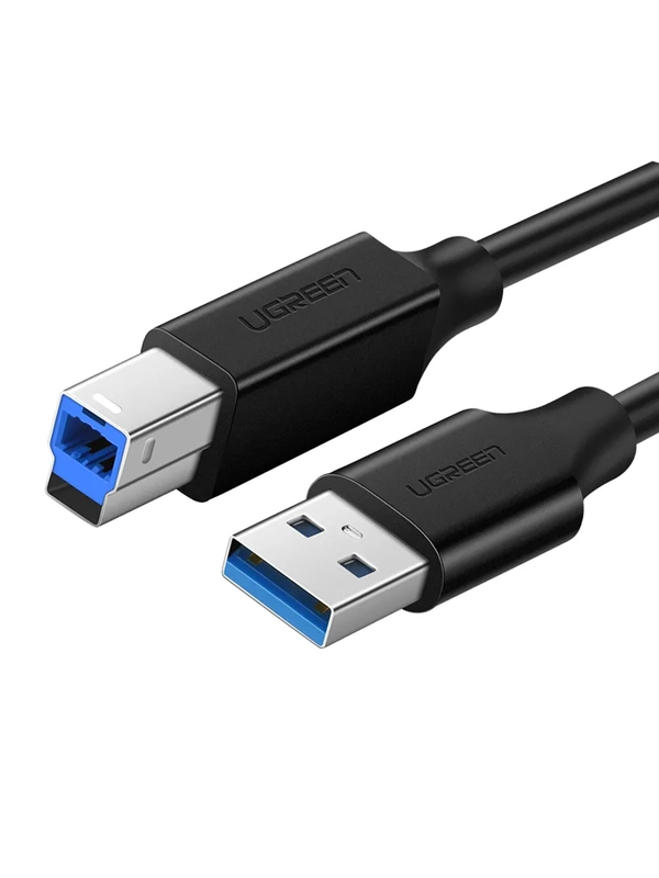 Кабель UGREEN US210 (10372) USB 3.0 AM to BM Print Cable. Длина: 2 м. Цвет: черный
