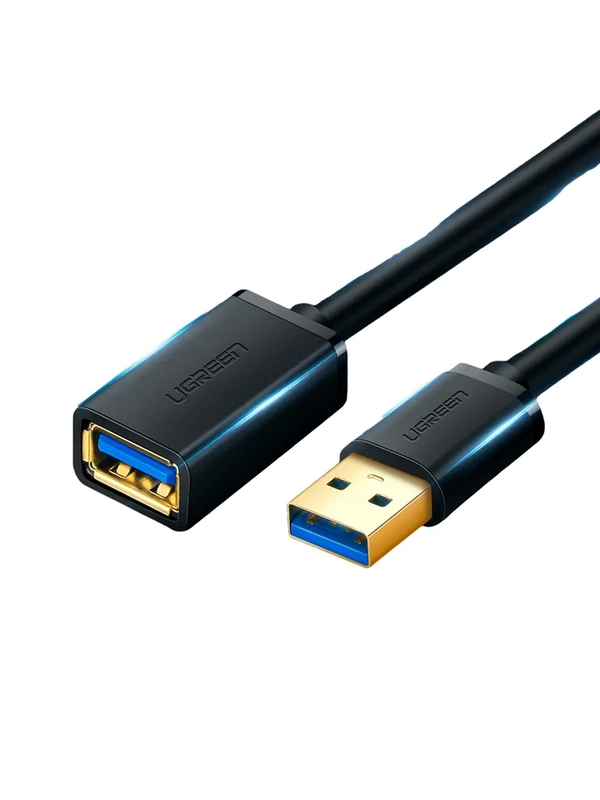 Кабель UGREEN US115 (10495) USB 3.0 Extension Cable Aluminum Case. Длина: 1м Цвет: черный