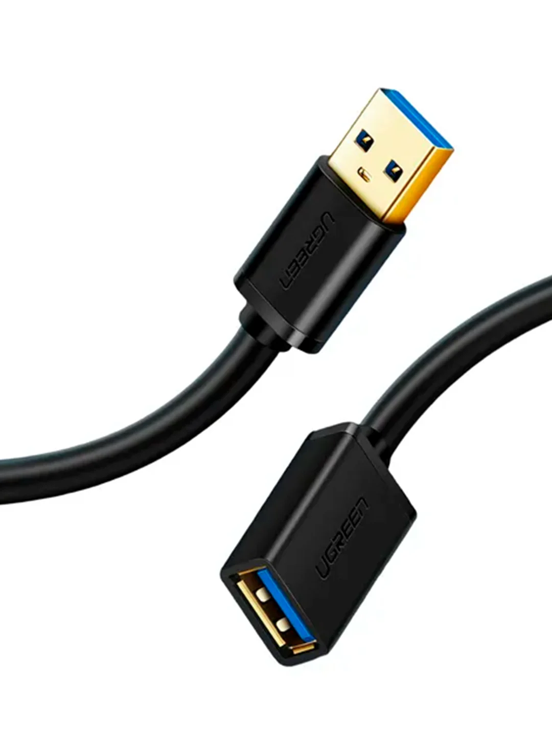 Черный кабель UGREEN US115 (10495) USB 3.0 Extension Cable Aluminum Case. Длина: 1м Цвет: черный