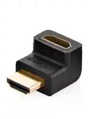 Черный адаптер угловой UGREEN HD112 (20110) HDMI Male To Female Angled Up Adapter (угол вверх).