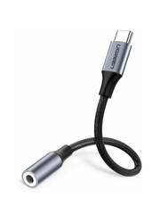 Адаптер UGREEN AV142 (30632) Type C Male To 3.5mm Audio Adapter.  Длина 10 см. Цвет: серый