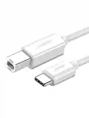 Белый кабель UGREEN US241 (40417) USB-C 2.0 To USB-B 2.0 Print Cable