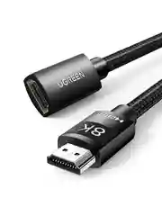 Черный кабель-удлинитель UGREEN HD151 (40447) HDMI 8K Male To Female Extension Cable. Длина 1 м.