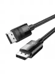 Черный кабель UGREEN DP114 (80391) DP 1.4 Male to Male Plastic Case Braided Cable. Длина: 1,5 м.