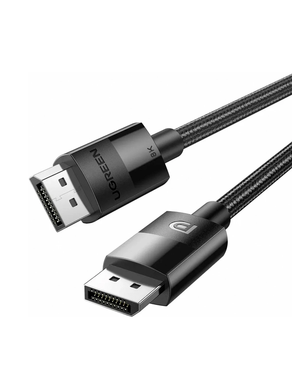 Кабель UGREEN DP114 (80391) DP 1.4 Male to Male Plastic Case Braided Cable. Длина: 1,5 м.