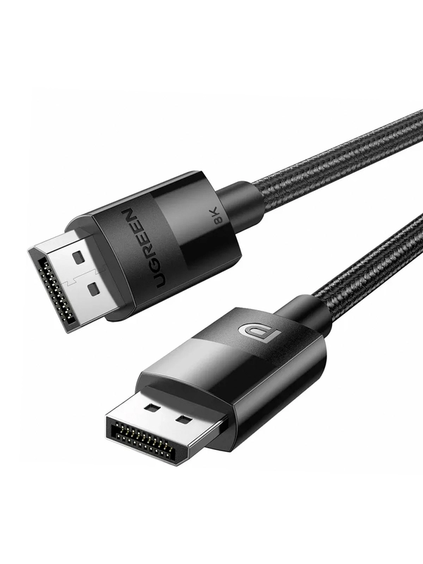 Кабель UGREEN DP114 (80394) DP 1.4 Male to Male Plastic Case Braided Cable. Длина: 5м.