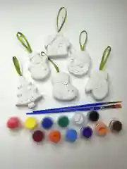 Лесной зеленый новогодний подарочный набор детям.Фигурки из гипса для раскрашивания с красками