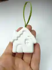Лесной зеленый новогодний подарочный набор детям.Фигурки из гипса для раскрашивания с красками