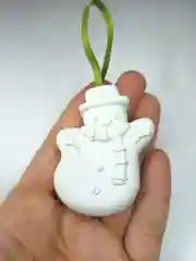 Лесной зеленый новогодний подарочный набор детям.Фигурки из гипса для раскрашивания с красками