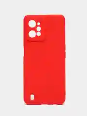 Красный чехол для Realme C31 ( Реалми С31  ) силиконовый, прозрачный