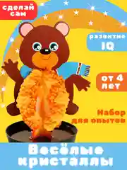 Оранжевый набор для опытов выращивание кристаллов, подарок на новый год