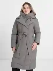 Серый куртка женская базовая, утепленная, зимняя, демисезонная
