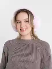Розовый наушники утепленные, зимние, теплые