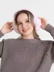 Розовый наушники утепленные, зимние, теплые