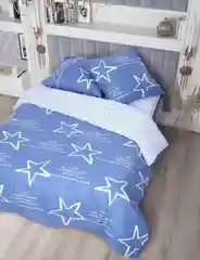 Небесно-голубой комплект постельного белья, поплин 100% хлопок
