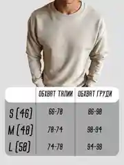Бежевый толстовка мужская, худи, свитшот, лонгслив с начесом, унисекс
