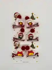 Заколки новогодние комплект 2 шт/праздничные заколки/заколка дед мороз