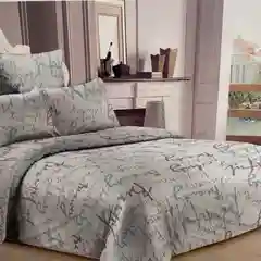Серебряный комплект постельного белья, бязь, 100% хлопок