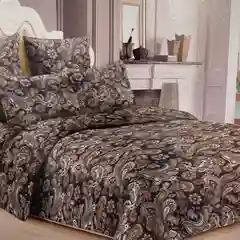 Коричневый комплект постельного белья, бязь, 100% хлопок