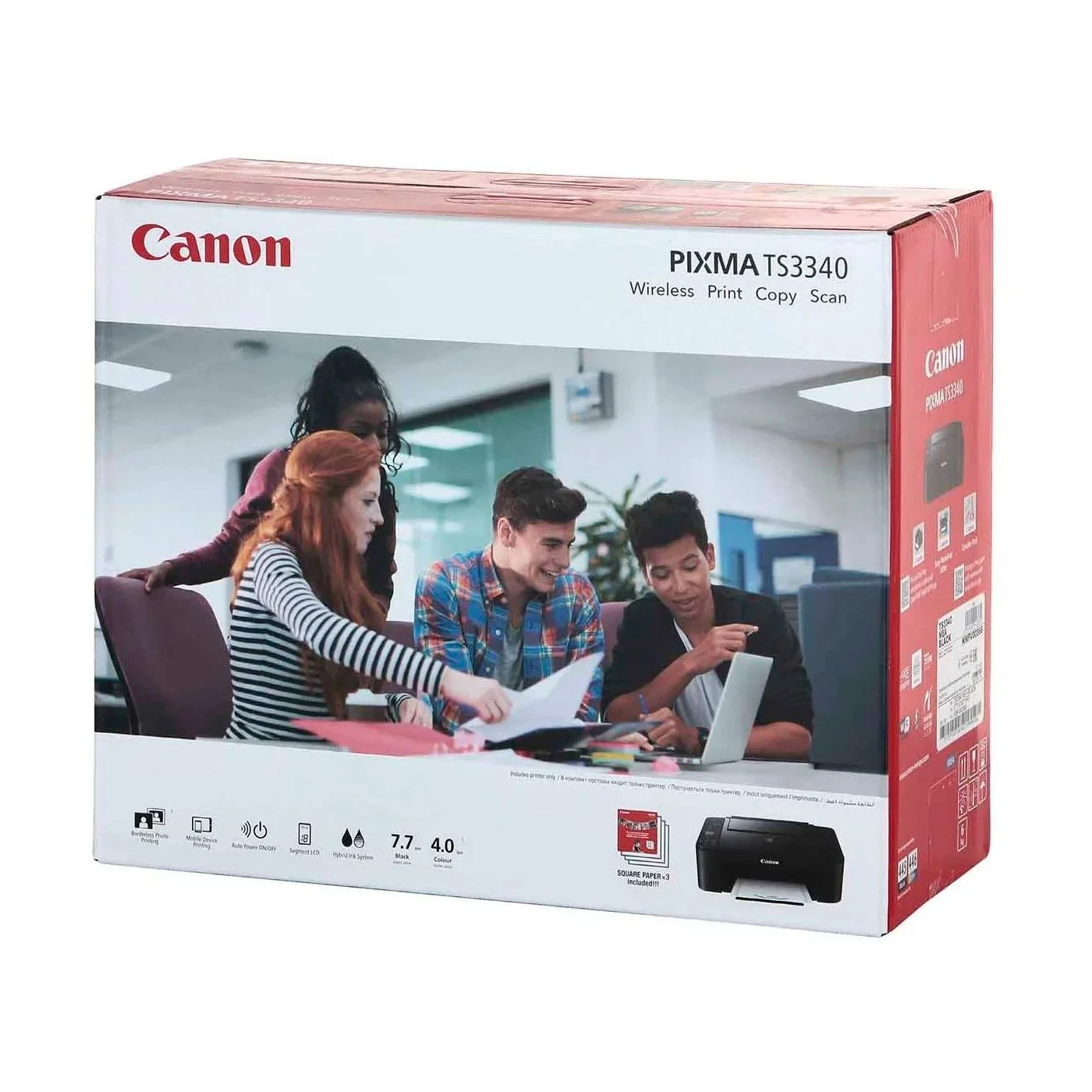 Черный мфу струйный Canon Pixma TS3340, A4, цветной, 3 в 1 принтер, копир, сканер Wi-Fi AirPrint