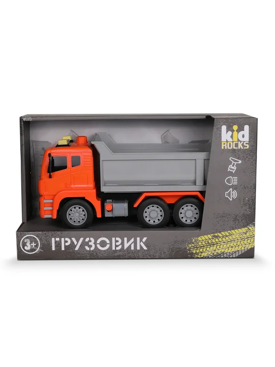 Игрушка-грузовик KID ROCKS, масштаб 1:12,со звуком и светом, инерц. механизм