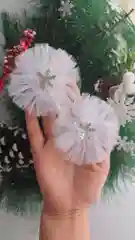 Белый бантики для волос, 2 шт