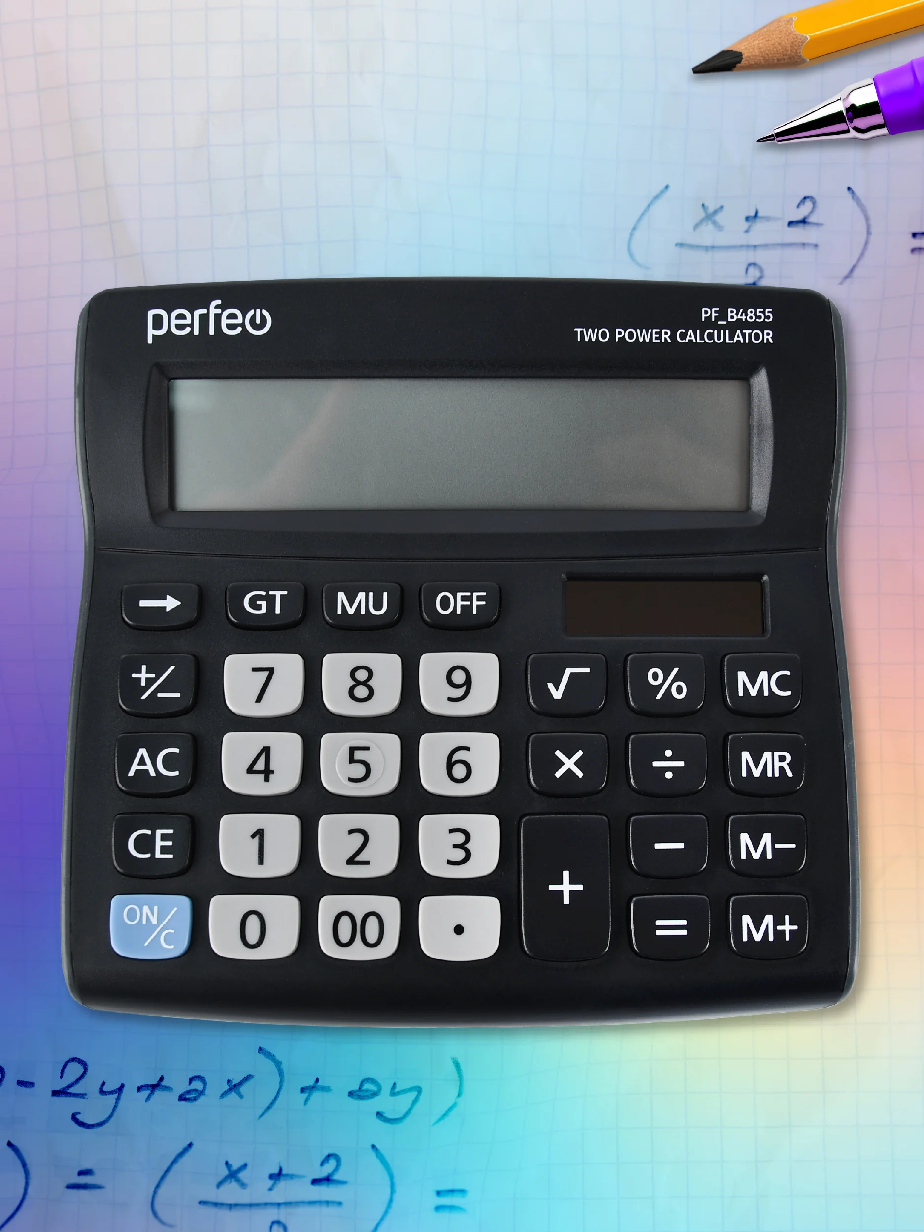 Калькулятор Perfeo PFB4855, бухгалтерский, черный