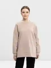 Бежевый меланж свитшот женский, утепленный, с начесом