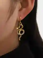 Золотой серьги змеи на подарок