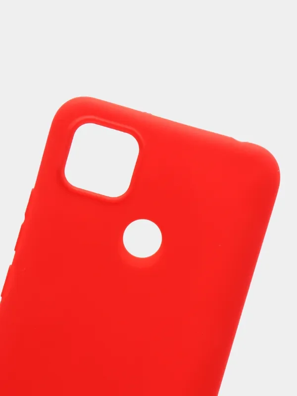 Красный чехол Xiaomi Redmi 9C / 9C NFC / 10A (Сяоми Редми 9С, 10А), прозрачный
