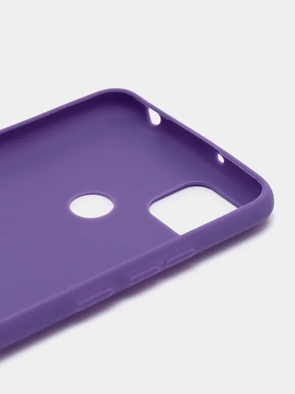 Фиолетовый чехол Xiaomi Redmi 9C / 9C NFC / 10A (Сяоми Редми 9С, 10А), прозрачный