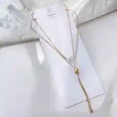 Золотой цепь массивная/чокер многоярусный/колье многослойное с подвесками/колье с жемчугом