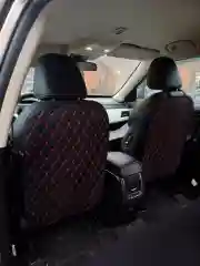 Бежевый меланж защита спинки автомобильного сиденья из экокожи / чехол накидка на скинку сиденья
