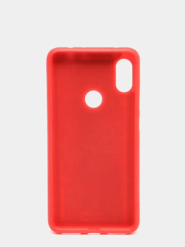 Красный чехол джинсовый Xiaomi Redmi Note 6