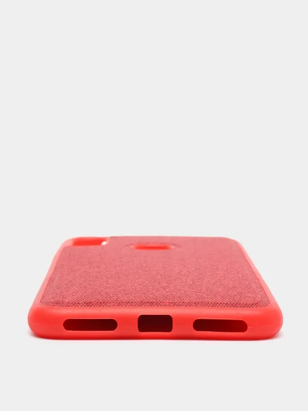 Красный чехол джинсовый Xiaomi Redmi Note 6