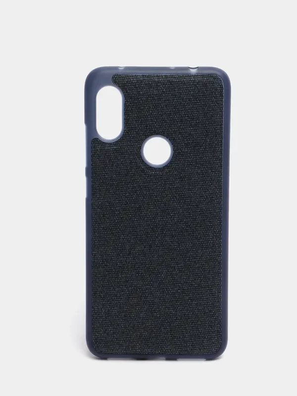 Синий чехол джинсовый Xiaomi Redmi Note 6