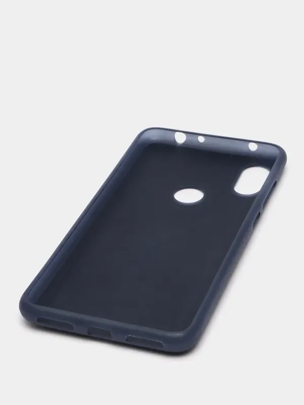 Синий чехол джинсовый Xiaomi Redmi Note 6