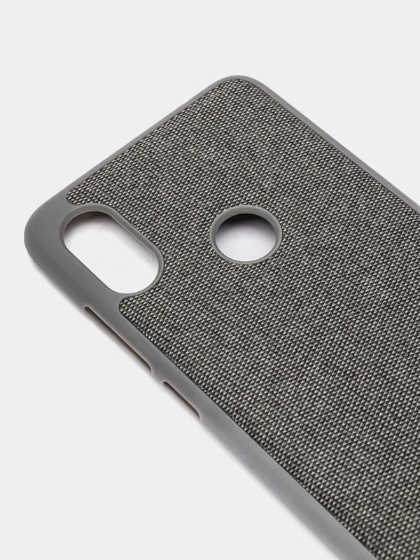 Серый чехол джинсовый Xiaomi Redmi Note 6