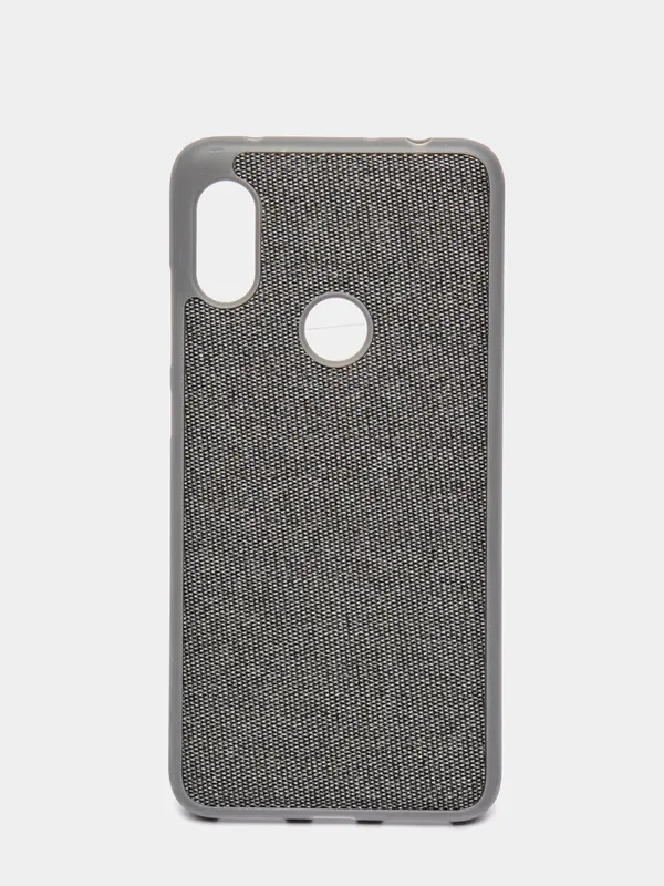 Серый чехол джинсовый Xiaomi Redmi Note 6