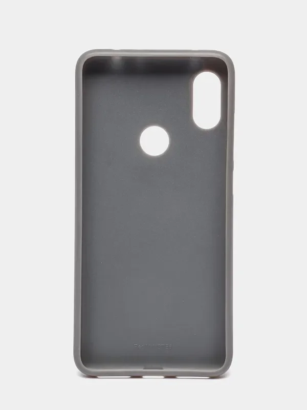 Серый чехол джинсовый Xiaomi Redmi Note 6
