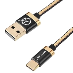 Джинсовый дата-кабель Type-C - USB, 1м, 2.4А, Черный