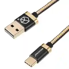 Джинсовый дата-кабель Type-C - USB, 1м, 2.4А, Черный