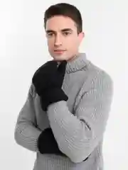 Черный варежки мужские теплые