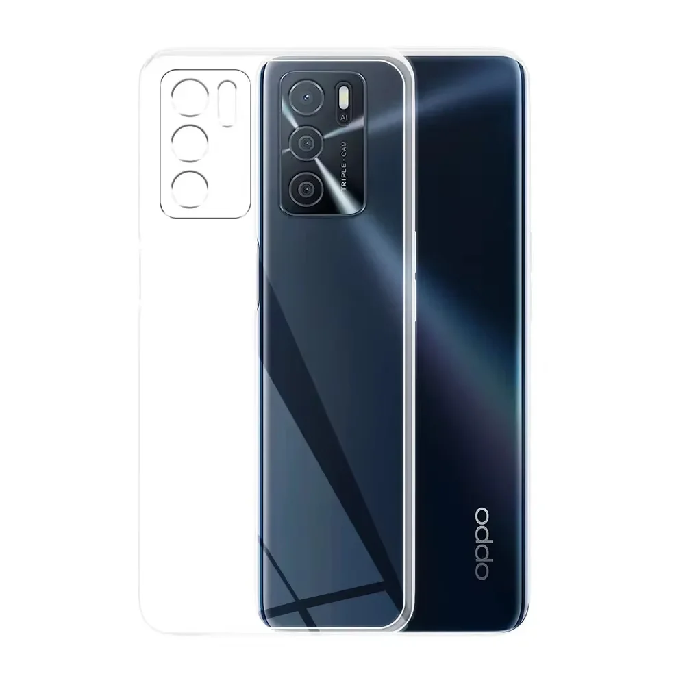Прозрачный чехол для Oppo A16, прозрачный, силиконовый
