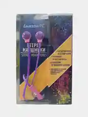 Фиолетовый наушники вакуумные проводные с микрофоном, 3,5 мм jack