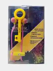 Желтый наушники вакуумные проводные с микрофоном, 3,5 мм jack
