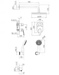 Смеситель Lemark Linara LM0429C для душа, встраиваемый